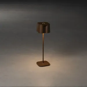 Konstsmide Nice USB-Tischleuchte rostfarben 7818-970 dimmbar Farbtemperatur 2700K/3000K 3 Beleuchtungsmodi