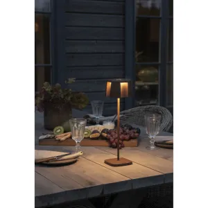 Konstsmide Nice USB-Tischleuchte rostfarben 7818-970 dimmbar Farbtemperatur 2700K/3000K 3 Beleuchtungsmodi