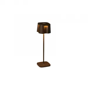 Konstsmide Nice USB-Tischleuchte rostfarben 7818-970 dimmbar Farbtemperatur 2700K/3000K 3 Beleuchtungsmodi