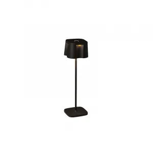 Konstsmide Nice USB-Tischleuchte schwarz 7818-750 dimmbar Farbtemperatur 2700K/3000K 3 Beleuchtungsmodi