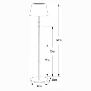 Konstsmide Pomezia LED-Akku Stehleuchte weiß 10W/600lm IP54 10 Watt