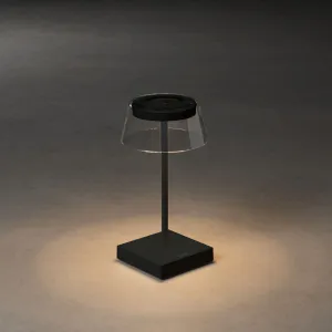 Konstsmide Scilla USB-Tischleuchte schwarz 7816-750 dimmbar Farbtemperatur 2700K/3000K Designerleuchte Glaskappe
