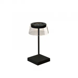 Konstsmide Scilla USB-Tischleuchte schwarz 7816-750 dimmbar Farbtemperatur 2700K/3000K Designerleuchte Glaskappe