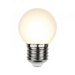 LED Lampe E 27 Tropfenlampe G 45 1 Watt warmweiss (2700K) 15 lm