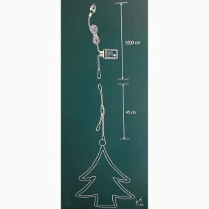 LED Weihnachtsbaum 54 cm mit 2 Lichtfarben nach Wahl und Lichteffekten 230 Volt Aussen Lichtmotiv