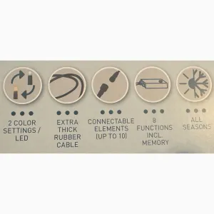 LED Weihnachtsbaum 54 cm mit 2 Lichtfarben nach Wahl und Lichteffekten 230 Volt Aussen Lichtmotiv