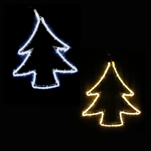 LED Weihnachtsbaum 54 cm mit 2 Lichtfarben nach Wahl und Lichteffekten 230 Volt Aussen Lichtmotiv