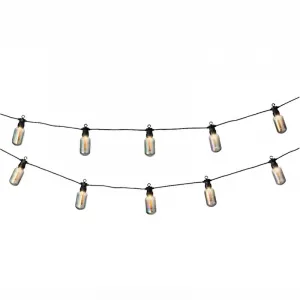 Lumineo 490168 LED Party Beleuchtung Lichterkette 9,5 Meter 20 LED große Kugeln mit Timer