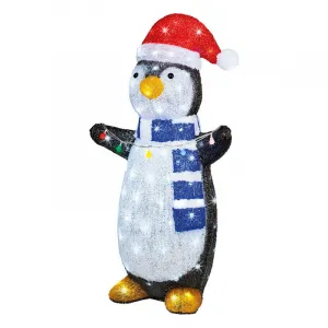 Lumineo 491094 LED Acryl Pinguin 3D Figur 85 cm Aussenfigur 120 weisse LED