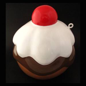 Cupecake Windbeutel 34x30 cm aus Glasfaser Fensterdekoration oder Weihnachtsbaumanhänger