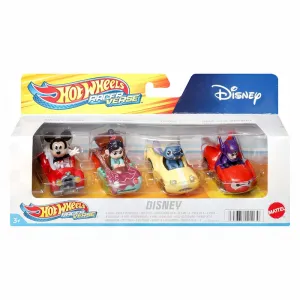 Matell Hot Wheels HKD31RacerVerse Disney Mickey Mouse, Vanellope, Hiro and Stitch