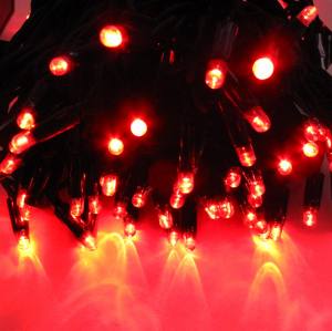 MK 019-361 LED Profi Lichterkette 230 V - 20 M schwarzes  Kabel - 120 LED - Rote LED - Koppelbares System IP 67