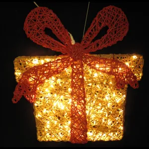MK 150-047 Organic Motiv Weihnachtsgeschenk mit 120 warmweissen LED Lichtpunkten