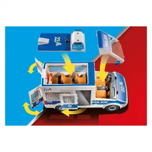 PLAYMOBIL 70899 City Action Polizei-Mannschaftswagen mit Licht und Sound