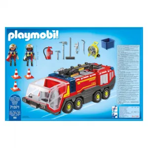 PLAYMOBIL 71371 City Action Flughafenlöschfahrzeug mit Licht und Sound