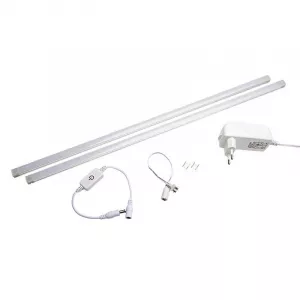 Rutec Tara Starterset 88079 Lichtleisten 2x50cm inkl. Dimmschalter und Stecker-Netzgerät