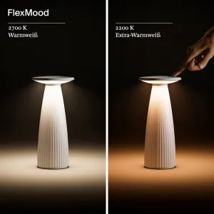 SIGOR NUFLAIR LED Akku Tischleuchte weiss IP 54 170lm 2200K+2700K dimmbar