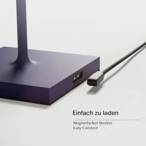 SIGOR NUINDIE Rund Pflaumenblau 38 cm LED Akku Tischleuchte IP 54 180lm 2200K+2700K dimmbar