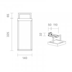 SIGOR Numove Akku-Solarleuchte 325mm graphitgrau 2,2W 2700K IP54 172lm dimmbar