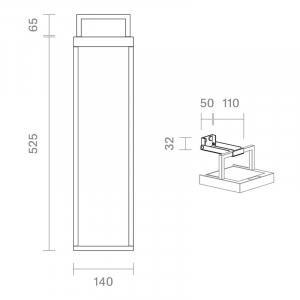 SIGOR Numove Akku-Solarleuchte 525mm graphitgrau 2,2W 2700K IP54 172lm dimmbar