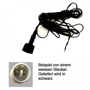 Stecker mit Kabel Schwarz für Steckernetzteil DC-30V-3,6 W
