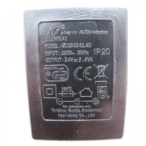 Steckernetzteil AC/DC Adapter GD230242.4D Netzteil Innen IP 20 24 Volt 2,4 VA