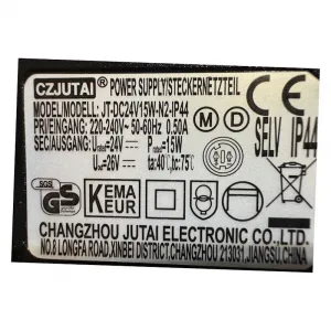 Steckernetzteil CZJUTAI JT-DC24V 15W - N2 - IP 44 24 V 15 Watt Netzteil Trafo Transformator mit Dimmer