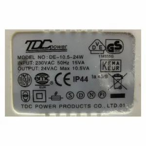 Steckernetzteil DE-10,5-24W Netzteil 24V AC Trafo Weiss Transformator IP44
