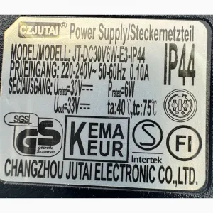 Steckernetzteil CZJUTAI  JT-DC30V 6W - E3 - IP 44 30V 6Watt Netzteil Trafo Transformator
