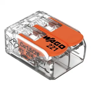 WAGO 221-412 COMPACT Verbindungsklemme für alle Leiterarten max. 4 mm²
