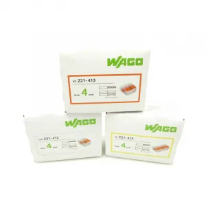 WAGO COMPACT Verbindungsklemme Set 3 Sorten Serie 221 für alle Leiterarten max. 4 mm²