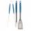 Lumineo 846131 Grillbesteck Eisenstahl BBQ Besteckset 43 cm 3Teilig Professionelles BBQ Tool Set