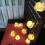 LED Batterie Lichterkette Rosen Blüten Cremeweiss 10 warmweisse LED