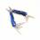 IKu Multifunktionswerkzeug Multitool Edelstahl in Nylon Tasche Taschenwerkzeug blau klappbar 9 Werkzeuge 12 Funktionen
