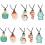 Kaemingk 482735 LED Batterie Weihnachten Glas Figuren 10 LED mit 10 Figuren 4,5 Meter Batteriefach mit Timer 6/18 Stunden
