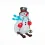 Lumineo 491153 LED Acryl Schneemann Skifahrer 32 cm Aussen Figur Batteriebetrieb