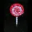 Lumineo 491327 LED Acryl Lolly Lutscher 75 cm Rot Weiss mit Timer