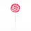 Lumineo 491327 LED Acryl Lolly Lutscher 75 cm Rot Weiss mit Timer