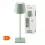 SIGOR NUINDIE Rund Grün 38 cm LED Akku Tischleuchte IP 54 180lm 2200K+2700K dimmbar