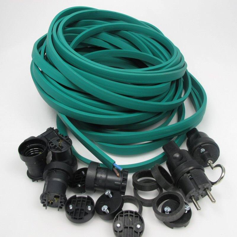 Illu-kette Lichterkette 10 Meter 10 Fassungen oder 20 Meter 20 Fassungen E27 