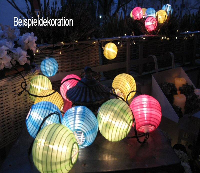 LED Lichterkette 20 LED Bunte Lampions 20 LED Aussen