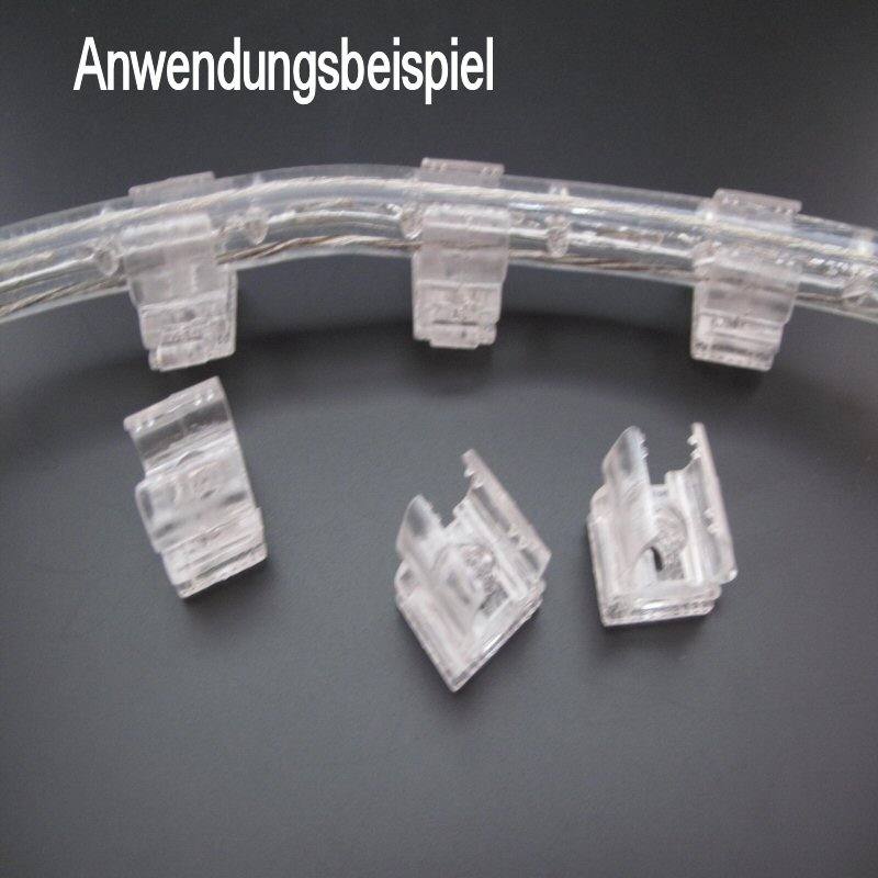 Befestigung für lichtschlauch