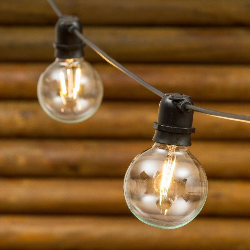 LED Filament Lichterketten 8 Meter mit 10 Filament 36 Volt