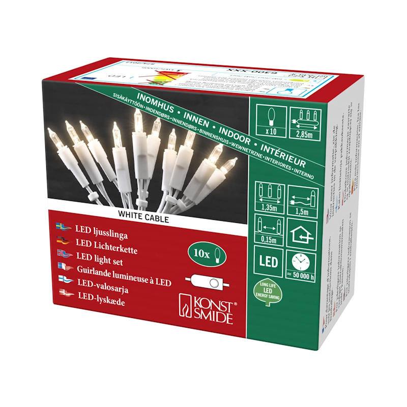 Konstsmide 6300-102 LED Mini Lichterkette 10 warmweisse | Lichterketten