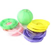 10 Bunte Lampions 17x19 cm