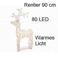 Rentier Acryl 90 cm 80 LED warme...
