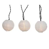 Weisse Lampion Lichterkette mit ...