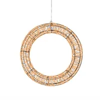 Micro LED Rahmen Metall Kranz 58 cm