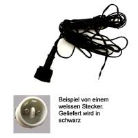 Stecker mit Kabel Schwarz für St...